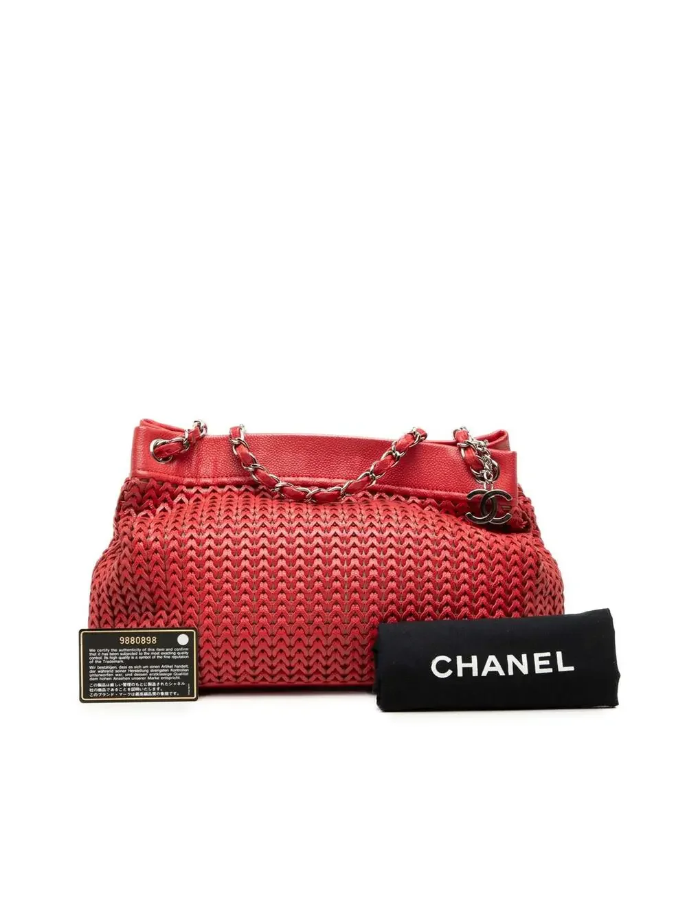 Chanel Woven Caviar Cc Charm Tote Pre- #339169C14B